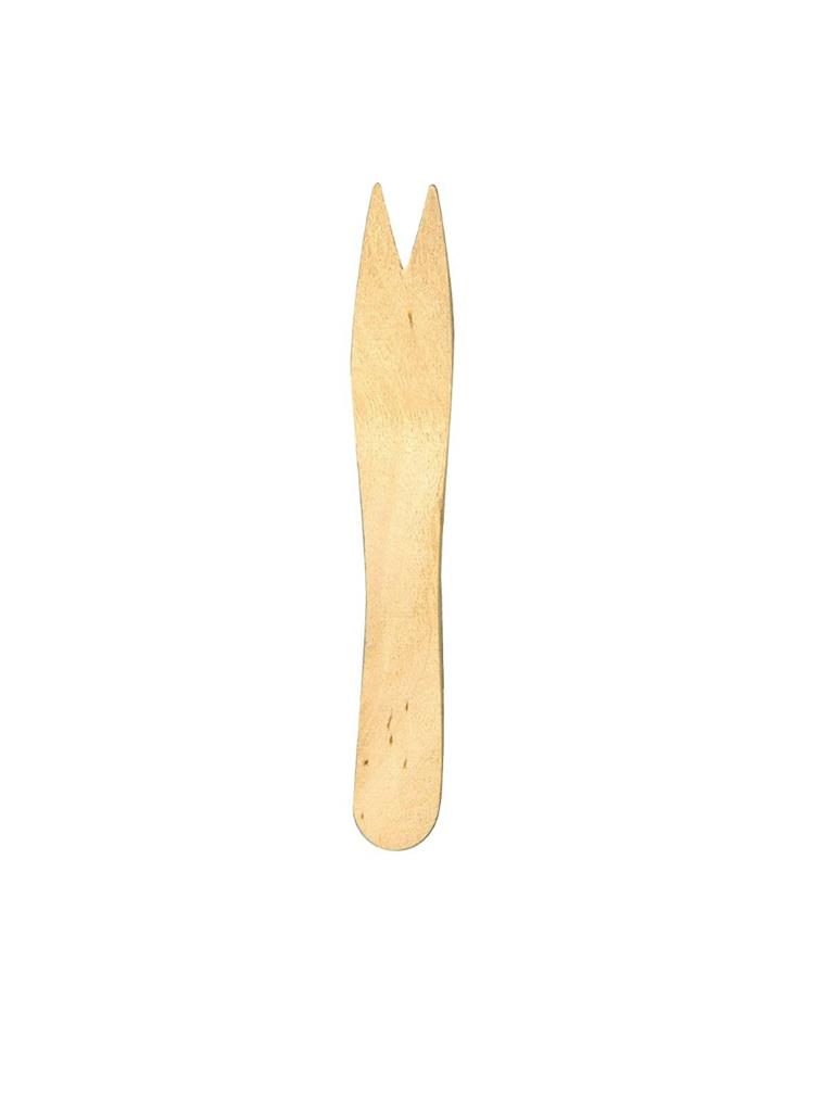 Fourchette à frites - Biodégradable - 1000 pièces - 9,5 CM - Bois de bouleau - Fiesta Green - CD901