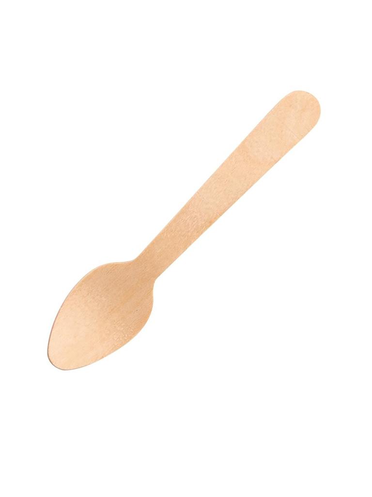 Cuillères à café jetables - 100 pièces - 11 CM - Bois de bouleau - Fiesta Green - DK398