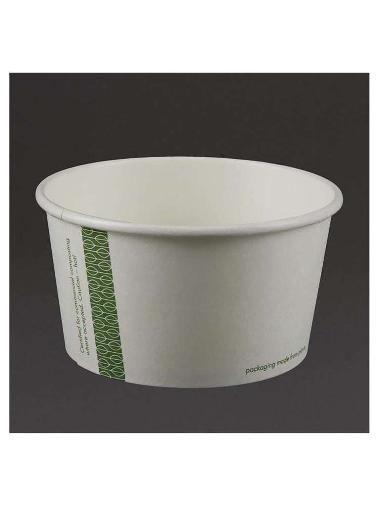 Conteneurs jetables - 0,35 Litre - 500 pièces - Ø 11,5 x H 6,2 CM - Carton/Pla - Vegware - GF046