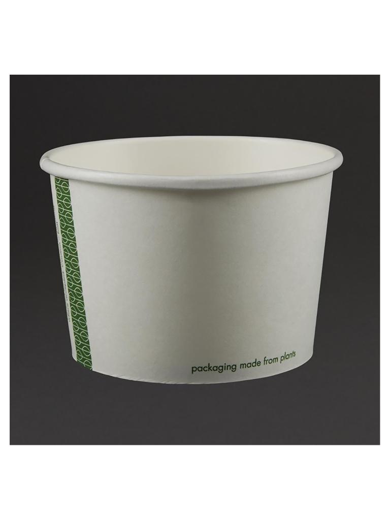 Contenants jetables - 0,45 Litre - 500 pièces - Ø 11,5 x H 7,7 CM - Carton/Pla - Vegware - GF047