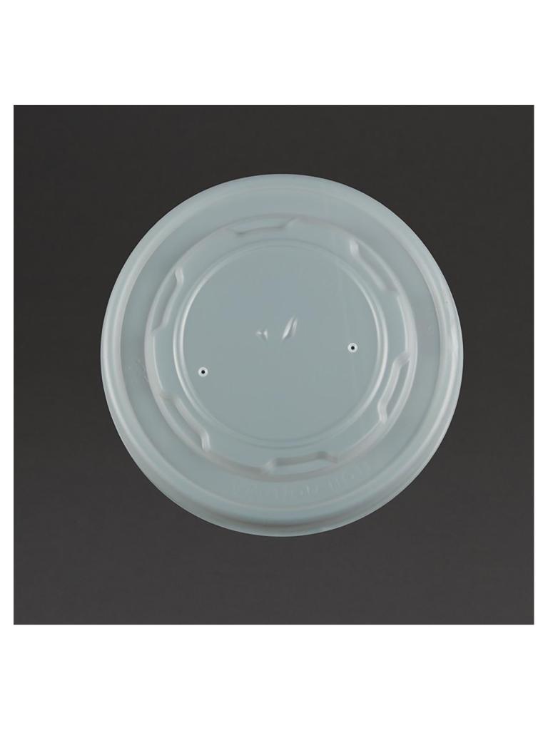Couvercle contenant jetable - 500 pièces - Ø 11,5 x H 1 CM - Cpla - Vegware - GF048