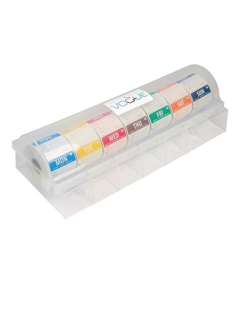 Distributeur d'étiquettes - Etiquettes jour - Soluble - H 6,4 x 48,9 x 13,3 CM - Vogue - GH475