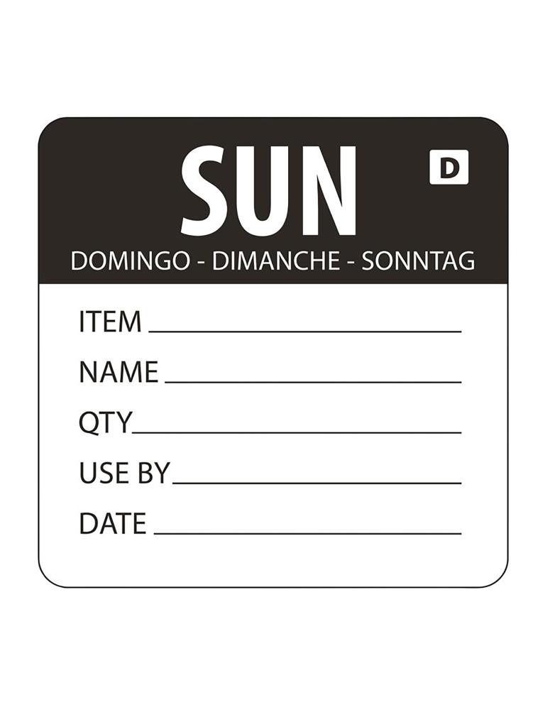Etiquettes alimentaires - Dimanche - Dissolvable - 250 pièces - H 4,9 x 6 CM - Vogue - GH357
