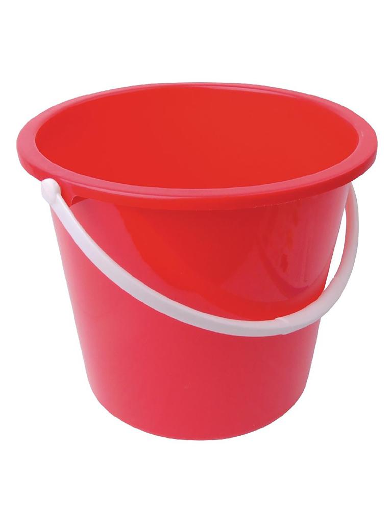 Seau - Rouge - H 26 x 28 x 29,5 CM - Plastique - Jantex - CD807