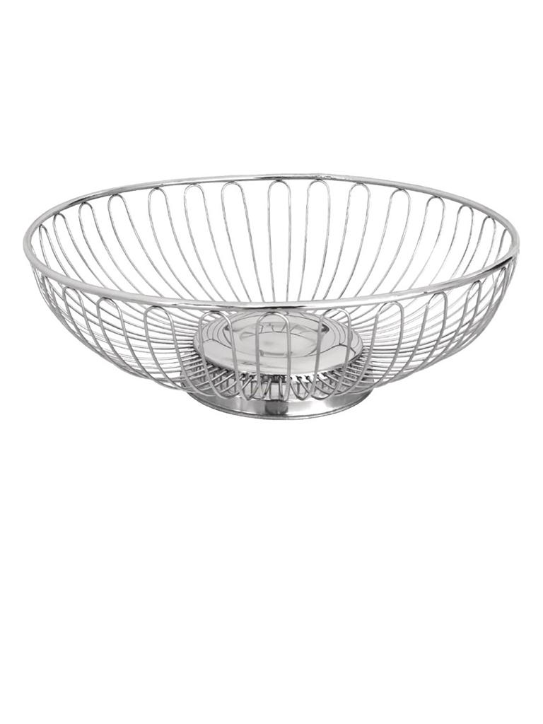 Bol à pain/fruits - Rouge - Ø 25,5 x H 9 CM - Inox - Olympia - CD252