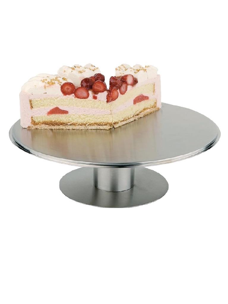 Plat à gâteau - Ø 30 x H 9 CM - Inox - APS - U262