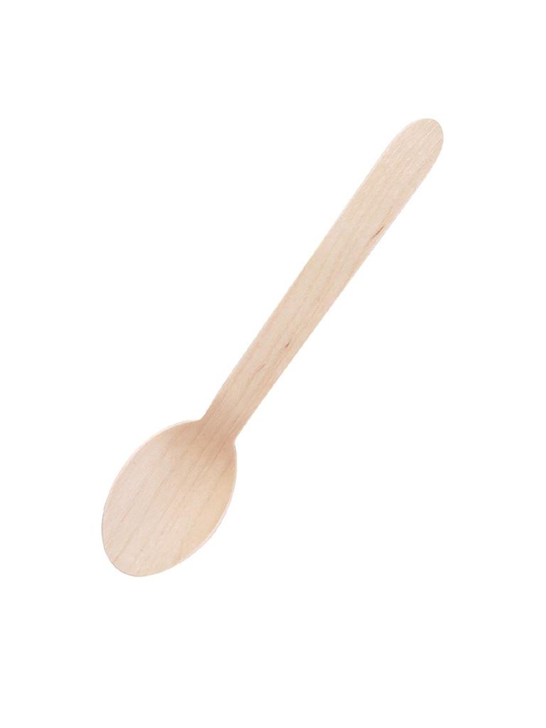 Cuillères à dessert - Biodégradables - 100 pièces - 16,6 CM - Bois de Bouleau - Fiesta Green - CD904