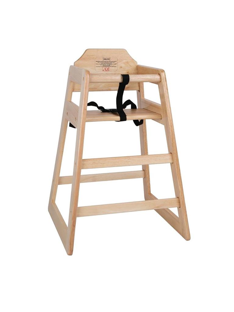 Chaise haute - Naturel - H 75 x 51 x 51 CM - Bois - Bolero - DL900