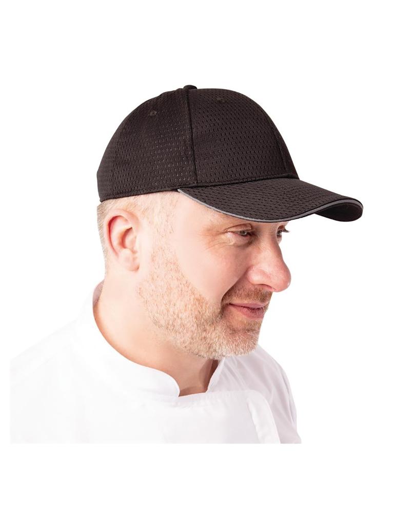 Casquette de baseball - Unisexe - Taille unique - Noir/Gris - Polyester/Coton - Chef Works - A942