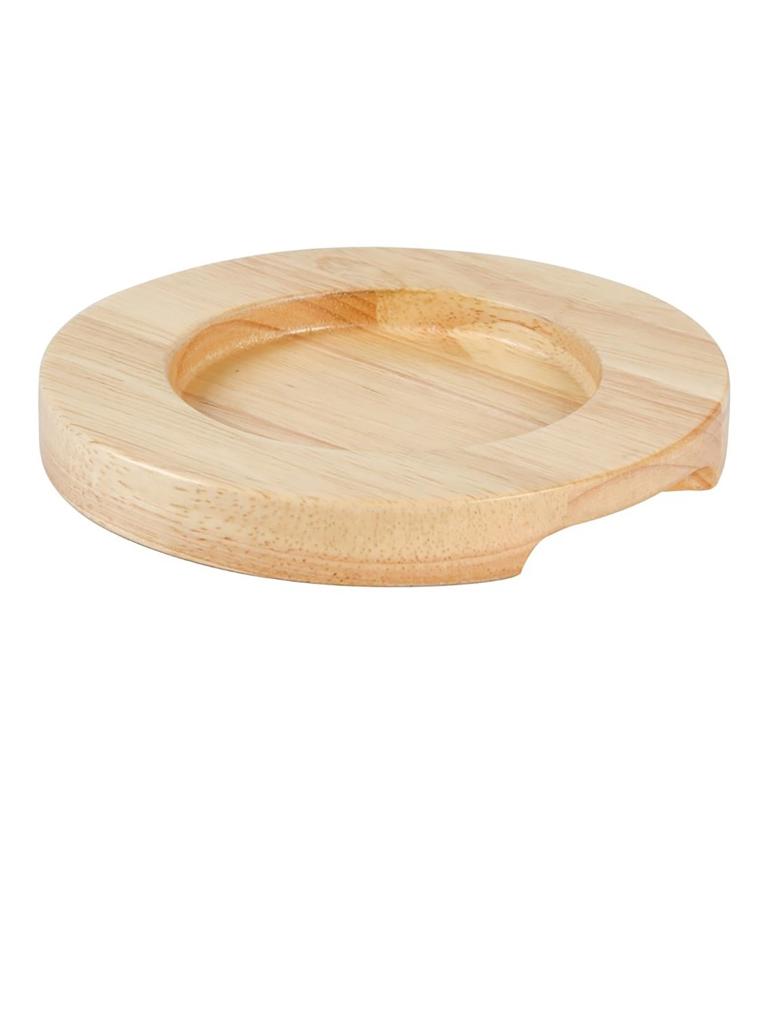 Plat de service sous-verre - Ø 11,5 x H 2 CM - Bois d'hévéa - Olympia - GJ552