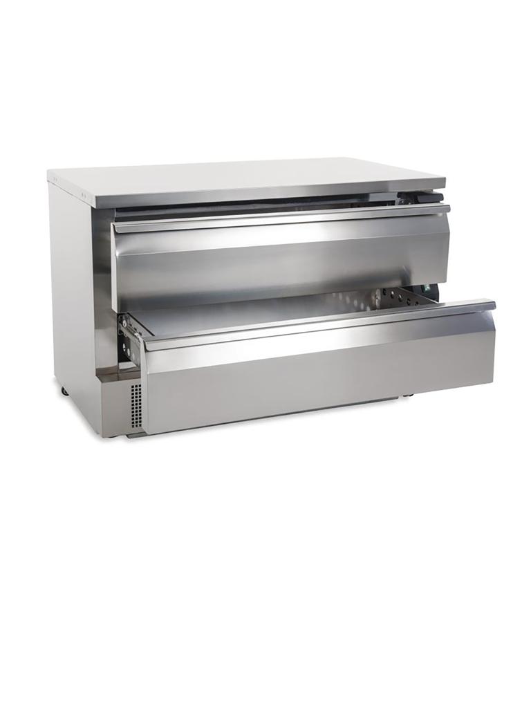 Etabli congélateur - 6 x 1/1 GN - 265 Litre - 2 tiroirs - H 87 x 123 x 70 CM - 230 V - Polar - DA997