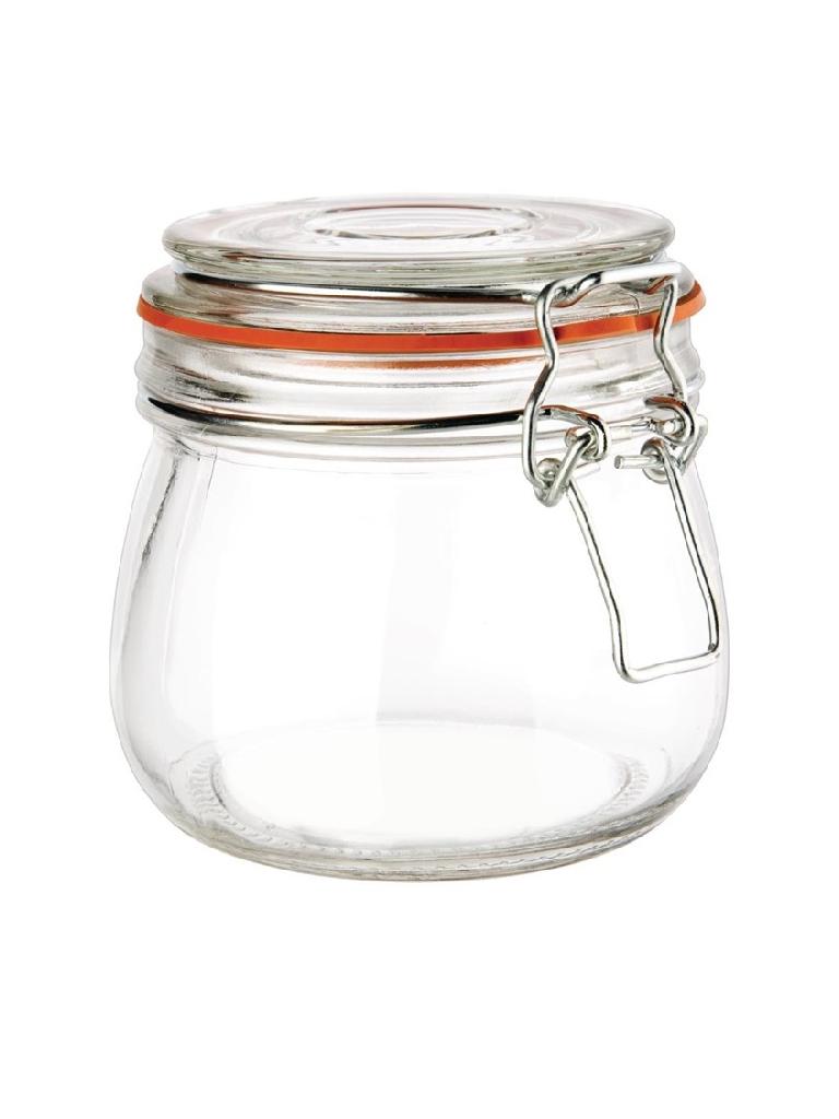 Bocal à conserve - 0,5 Litre - Ø 8,9 x H 10,5 x 10,5 x 10,5 CM - Verre - Vogue - P490