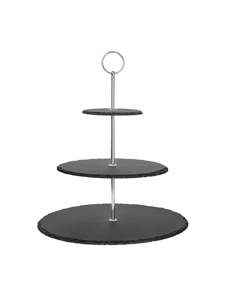 Etagère - Ø 30 x H 34,5 CM - Ardoise - Olympia - GF991