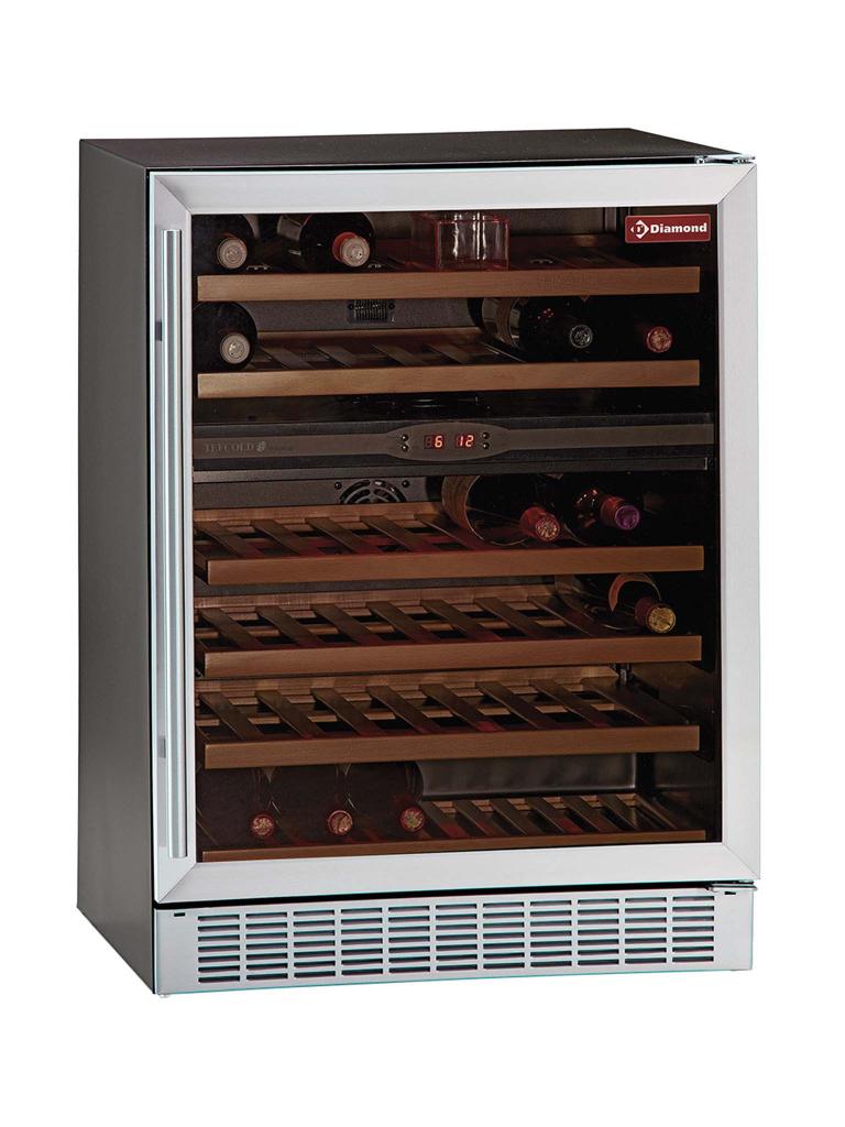 Cave à Vin - 38 Bouteilles - 160 Litres - 1 Porte - Noir - Diamant - WCB/16-X2