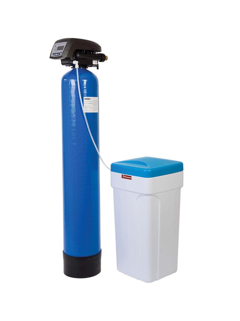 Adoucisseur d'eau - 50 Litre - Chrono et compteur volumétrique - Bouteille externe - Diamant - ADD-50/DL-2