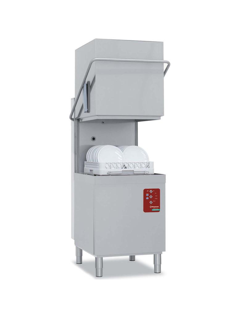Lave-vaisselle modèle à capot - Panier 50 x 50 CM - Adoucisseur d'eau - Hygiène complète - Diamond - DCS9/6-AC
