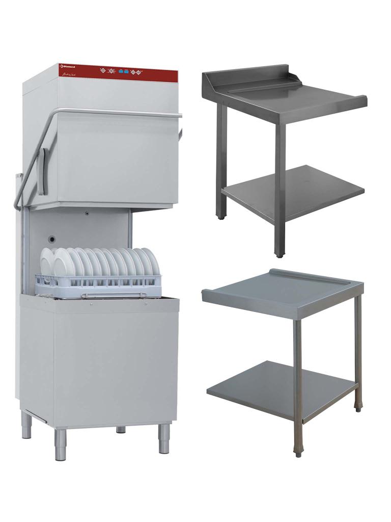 Modèle hotte lave-vaisselle - Panier 60 x 50 CM - 2 tables de vidange - Diamant - DCR37/6-AC/A