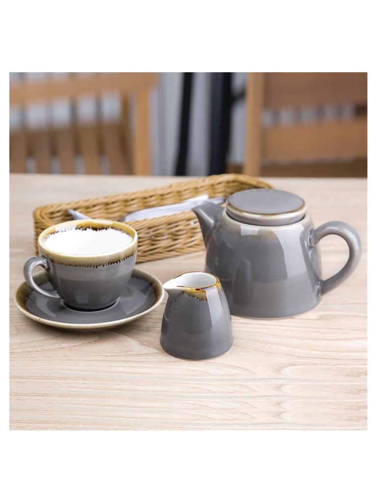 Tasse à cappuccino - 23 CL - 6 pièces - Gris - Ø 9,3 x H 6,8 CM - Porcelaine - Olympia - HC390