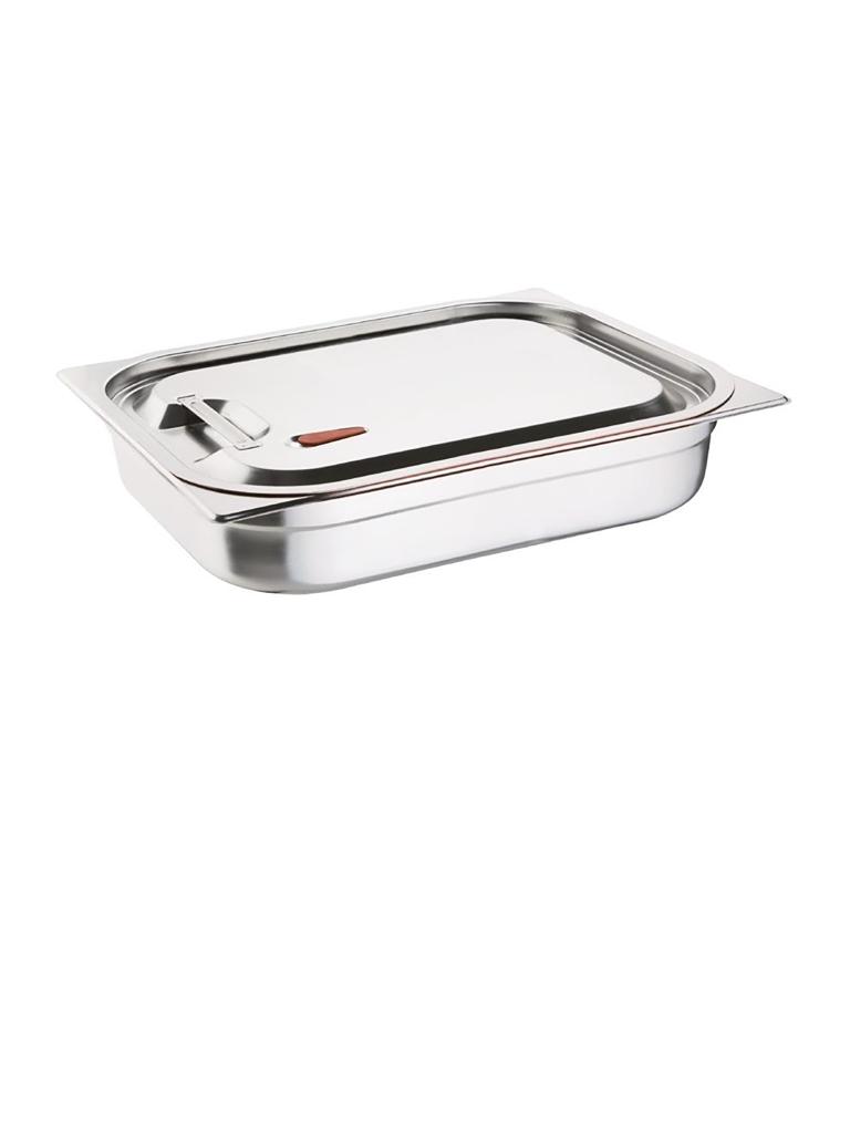 Couvercle bac gastronorme - Silicone - 1/1 GN - H 2 x 53 x 32,5 CM - Inox/Silicone - Vogue - CP268