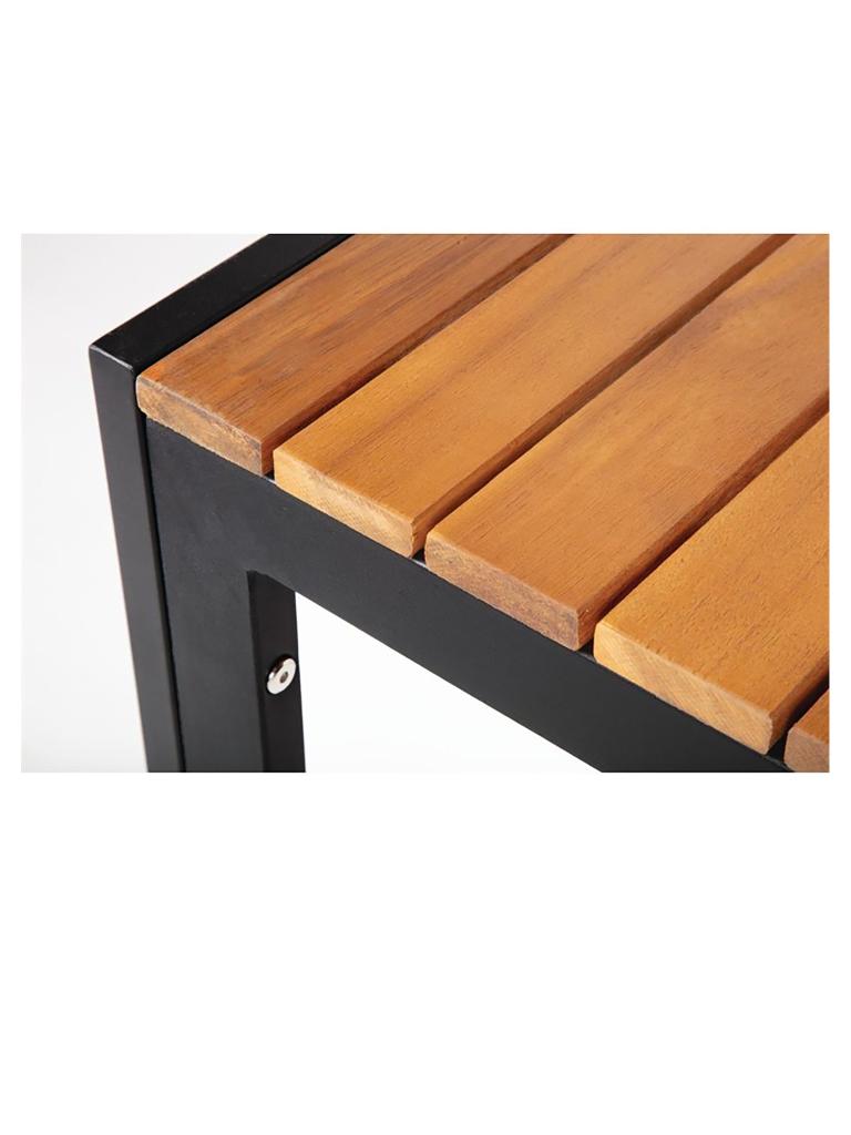 Table - H 74 x 80 x 80 CM - Bois d'acacia/Acier - Bolero - DS152