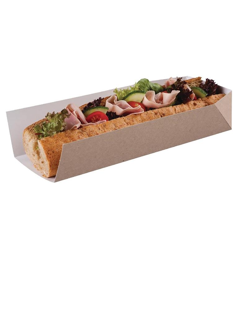 Boite baguette jetable - 500 pièces - H 5 x 8 x 25 CM - Carton - Colpac - CK937