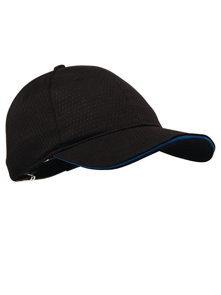Casquette de baseball - Unisexe - Taille unique - Noir/Bleu - Polyester/Coton - Chef Works - B171