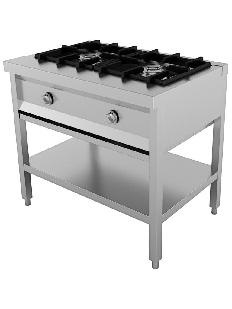 Table à crêpes - 2 Fosses - H 80 x 89,5 x 60 CM - Combisteel - 7003.0905