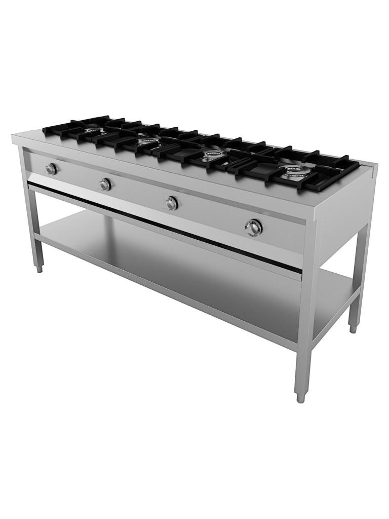 Table à crêpes - 4 Fosses - H 80 x 168,5 x 60 CM - Combisteel - 7003.0915