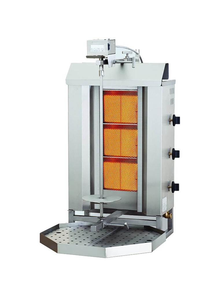 Dönergrill - Gaz - 3 Brûleurs - Moteur dessus - Combisteel - 7049.0005