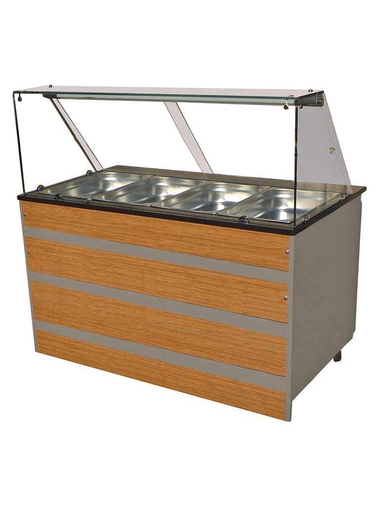 Buffet Chaud - 4 x 1/1 GN - H 85/135 x 140 x 80 CM - Poignée combi - 7077.0120
