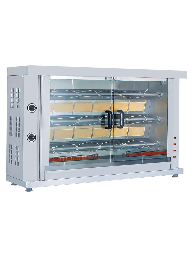 Grill poulet - Gaz - 3 Poulets - H 88 x 132 x 46 CM - 230V - Combisteel - 7472.0025