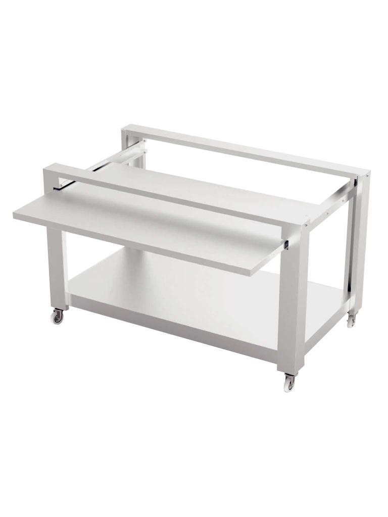 Support four à pizza - Avec plan de travail - 85198 - Roulettes - Inox - G-Line