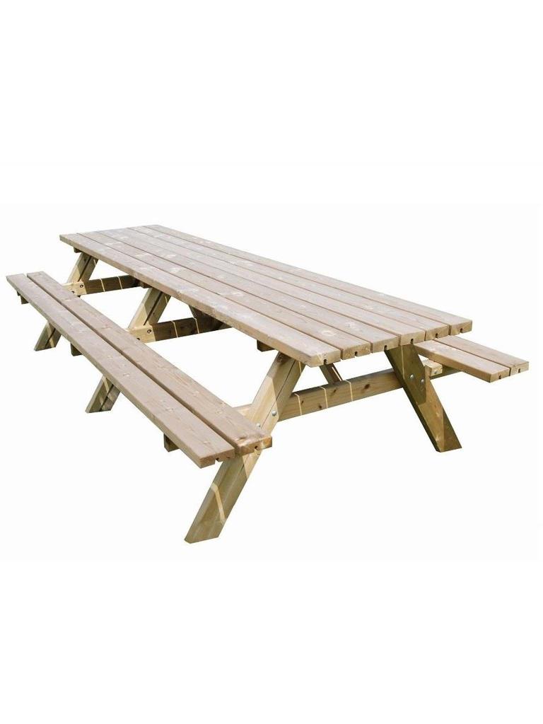 Table de pique-nique - Qualité lourde - 300 CM - Bois - G-Line