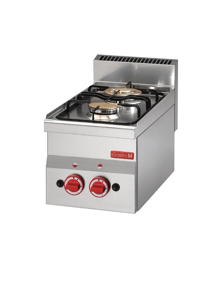 Réchaud à gaz - Ligne 600 - 2 feux - H 28 x 30 x 60 CM - Inox - Gastro M - GL900