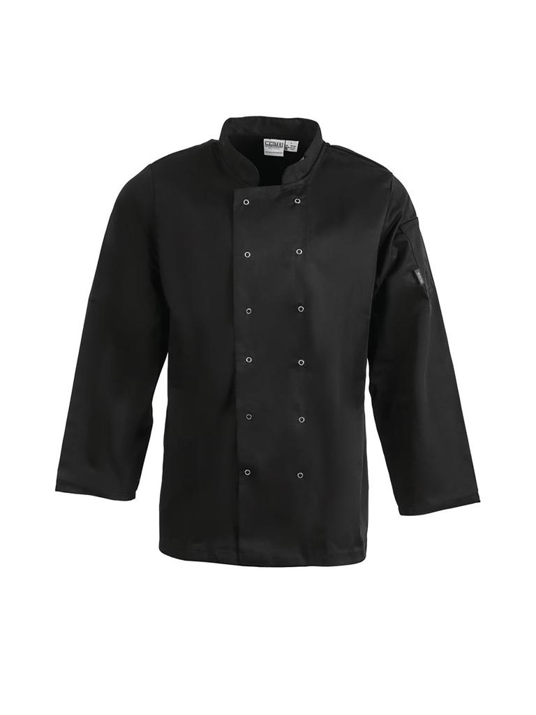 Veste de Chef - Unisexe - Noir - Polyester/Coton - Vêtements de Chef Blancs - A438