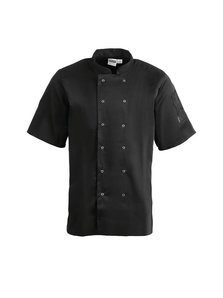 Veste de Chef - Unisexe - Noir - Polyester/Coton - Vêtements de Chef Blancs - A439