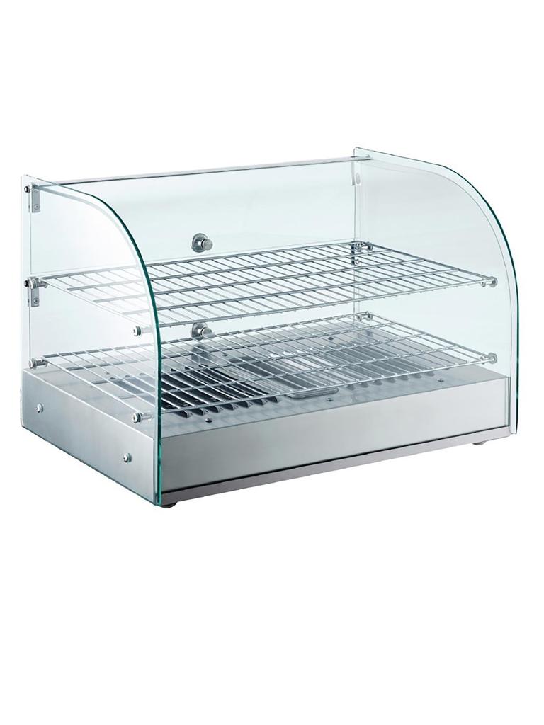 Vitrine chaude - 45 Litres - H 37,6 x 55,4 x 37,6 CM - 230 V - Inox - Buffle - CK916