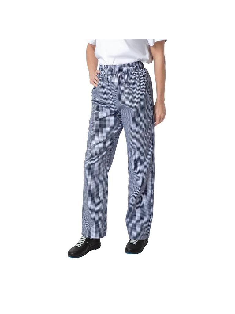 Pantalon - Unisexe - Bleu/Blanc - Polyester/Coton - Vêtements de Chef Blancs - B311