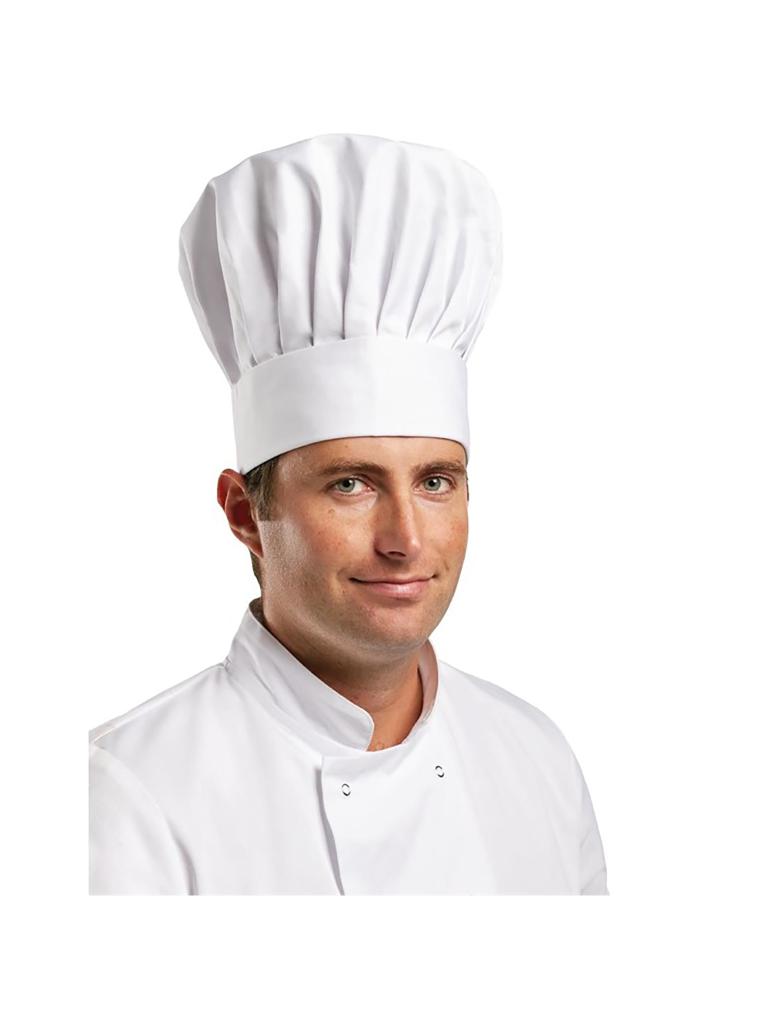 Toque de Chef - Unisexe - Blanc - 60,9 CM - Polyester/Coton - Vêtement de Chefs Blancs - A200
