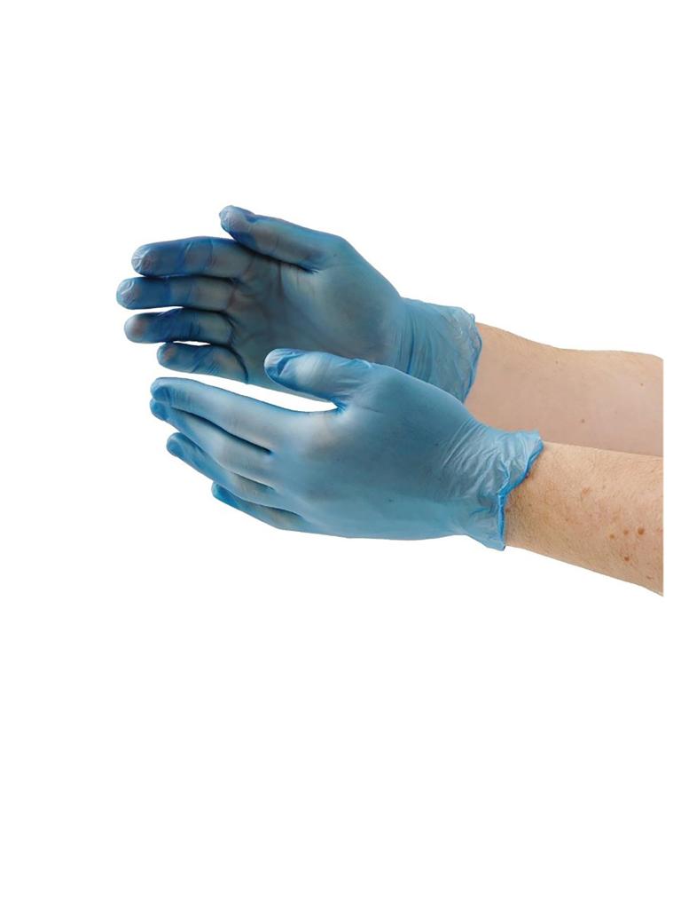 Gants jetables - 100 pièces - Bleu - Vinyle - Vogue - CF403