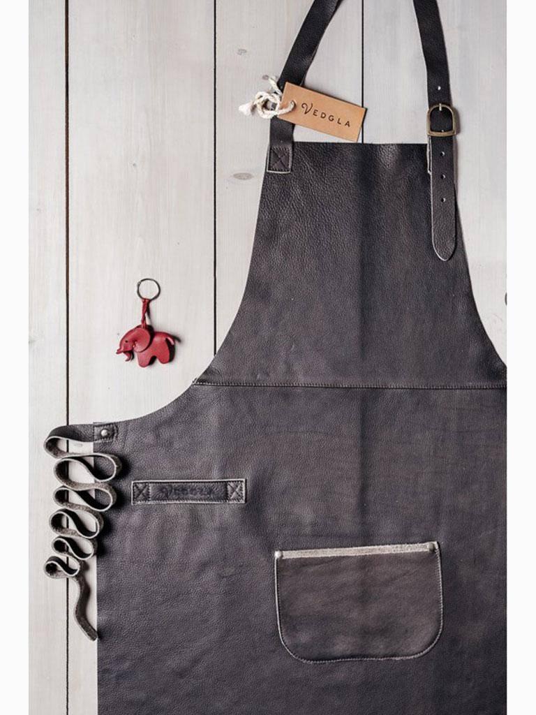 Tablier - Cuir - Marron Foncé - Vedgla - VEDGLA-DARK BROWN