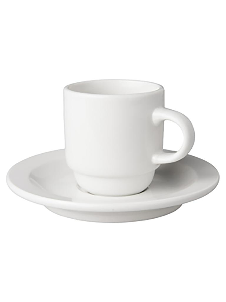 Tasse et soucoupe - 14 CL - Étroit - Blanc - 6 pièces - Mammoet - Budgetline - 506946