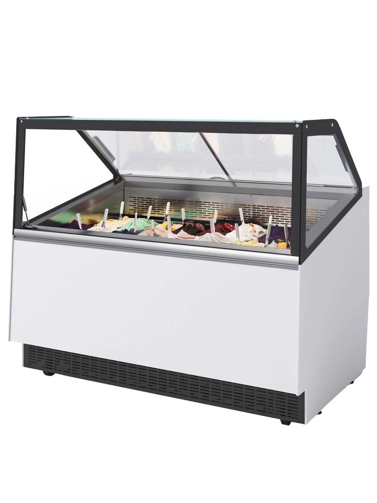 Vitrine à glaces Scoop - Delight - 16 bacs - H 132,4 x 151,9 x 105 CM - 282 Litre - G-Line