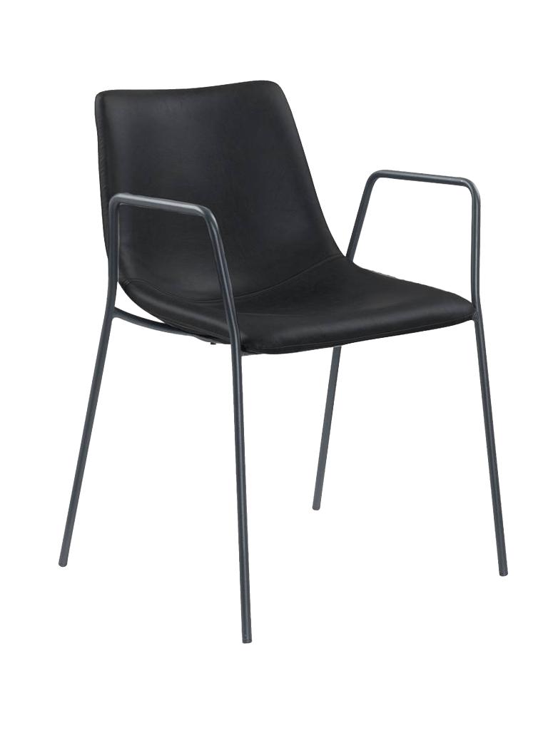 Chaise de restauration - Melano - Noir - Acier - G-Line