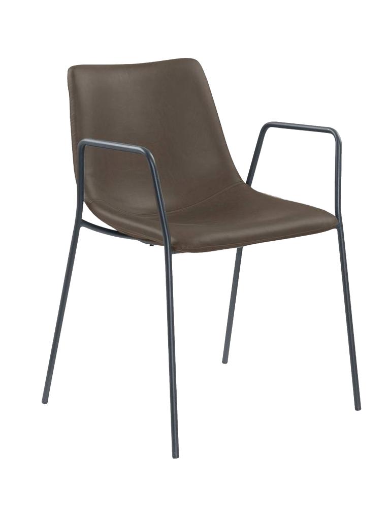 Chaise de restauration - Melano - Marron - Acier - G-Line