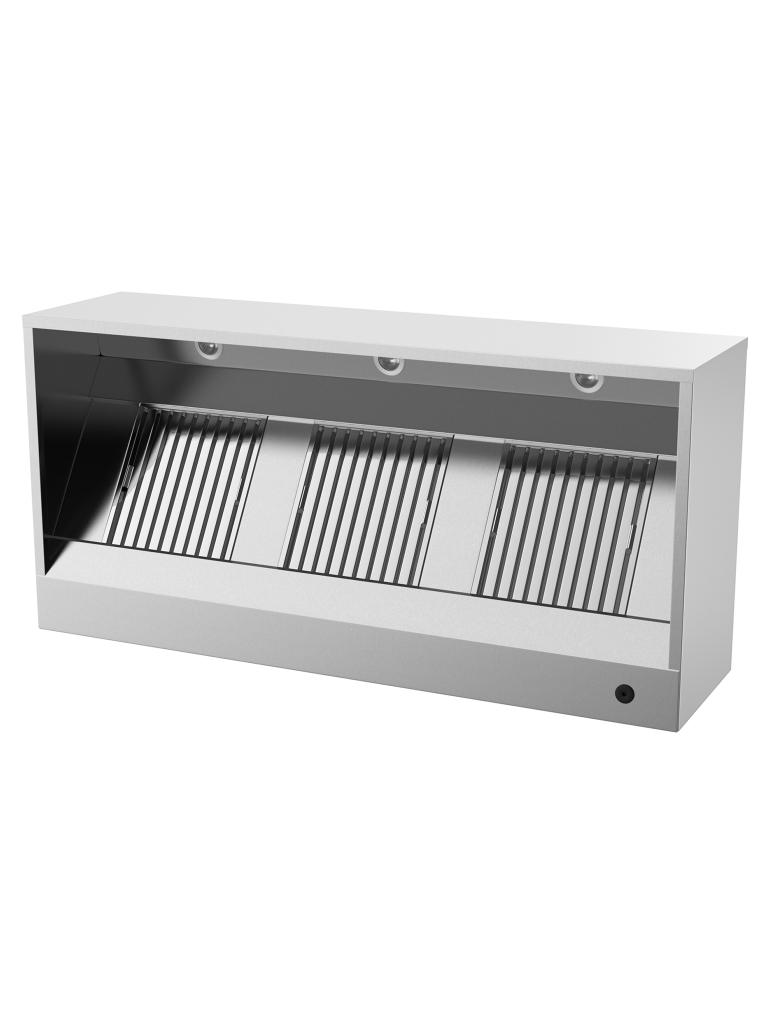 Hotte aspirante de restauration - Modèle Box - H 40 x 350 x 95 CM - Éclairage inclus - G-Line