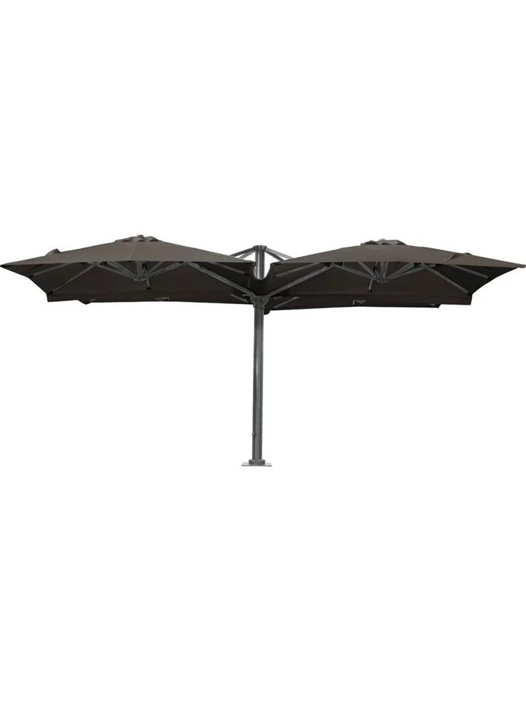Parasol de restauration - 4 parties - Incl. Housse de protection - 4 fois 250 x 250 CM - Gris - G-Line