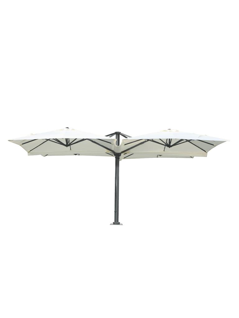 Parasol de restauration - 4 parties - Incl. Housse de protection - 4 fois 250 x 250 CM - Beige - G-Line