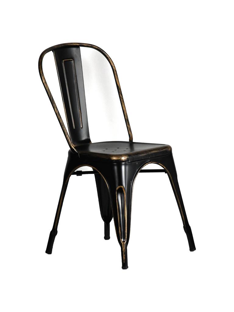 Chaise de restauration - Rétro - Look vintage - Noir - G-Line