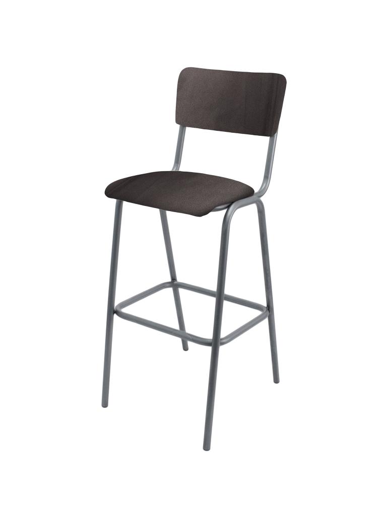 Tabouret de Bar - Old School - Métal Vintage - Velours Noir - G-Line